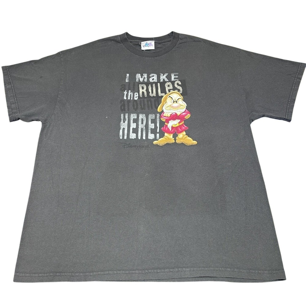 Disney Resort Snow‎ White Dwarf Grumpy "I Make the Rules HERE!" T-Shirt Size XL